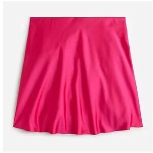 J. Crew Women’s Vibrant Pink Satin Mini Skirt, Size Medium, NWT